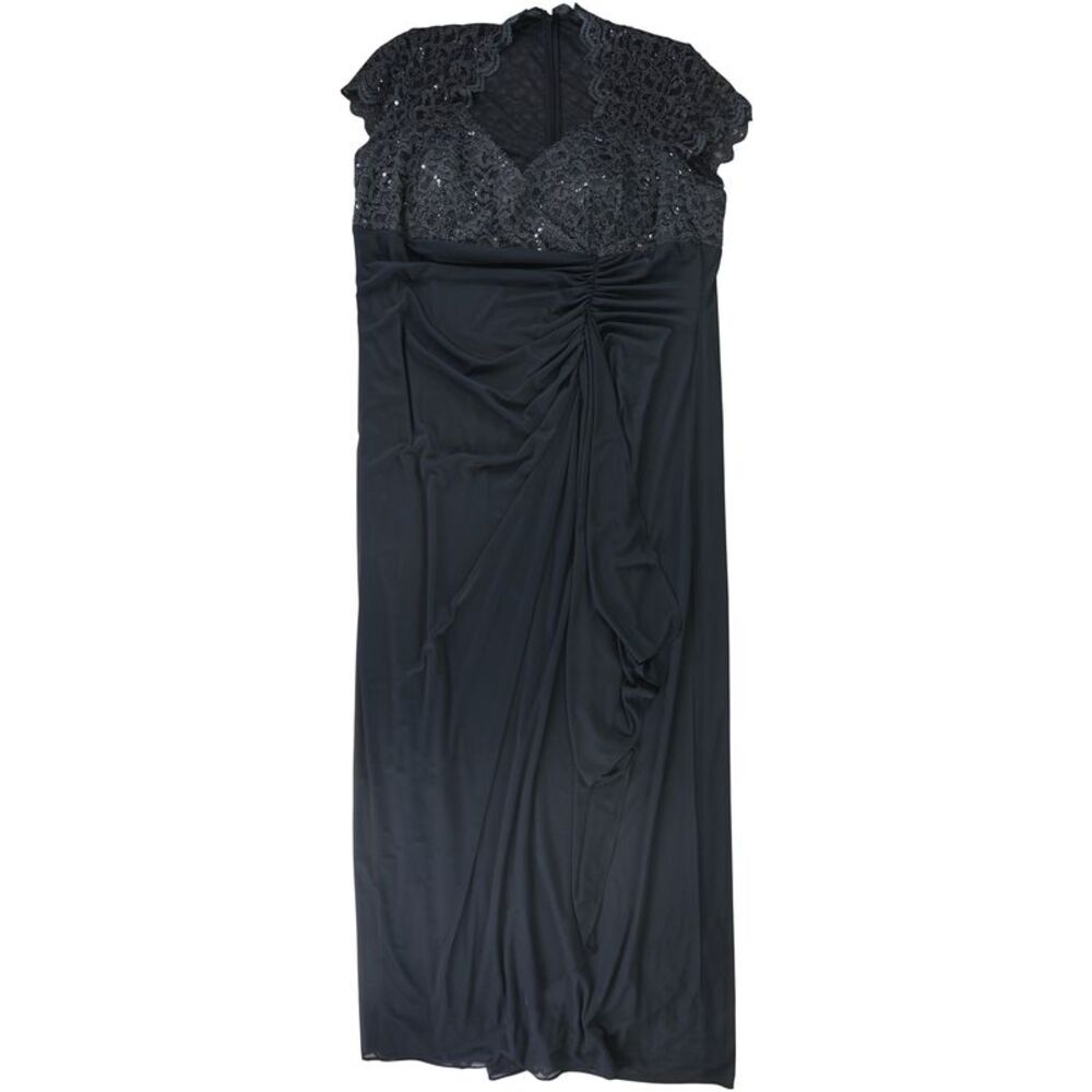 B&A Womens Plus Size Sequined Gown Dress, NWT